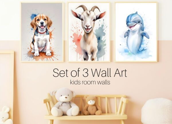 Transform Your Playroom Set of 3 Nursery Digital Prints Download