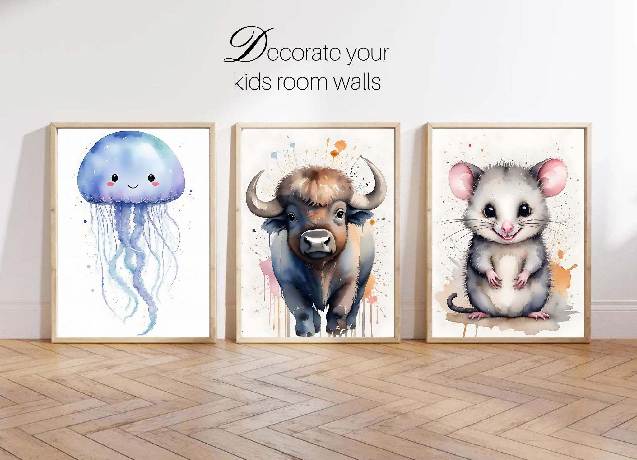 Kids Room Baby Nursery Wall Art Set of 3 Nursery Prints Download