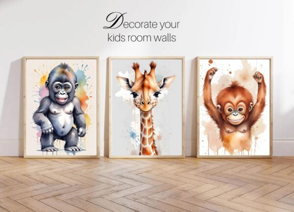 Kids' Playroom Set of 3 Nursery Printable Instant Download