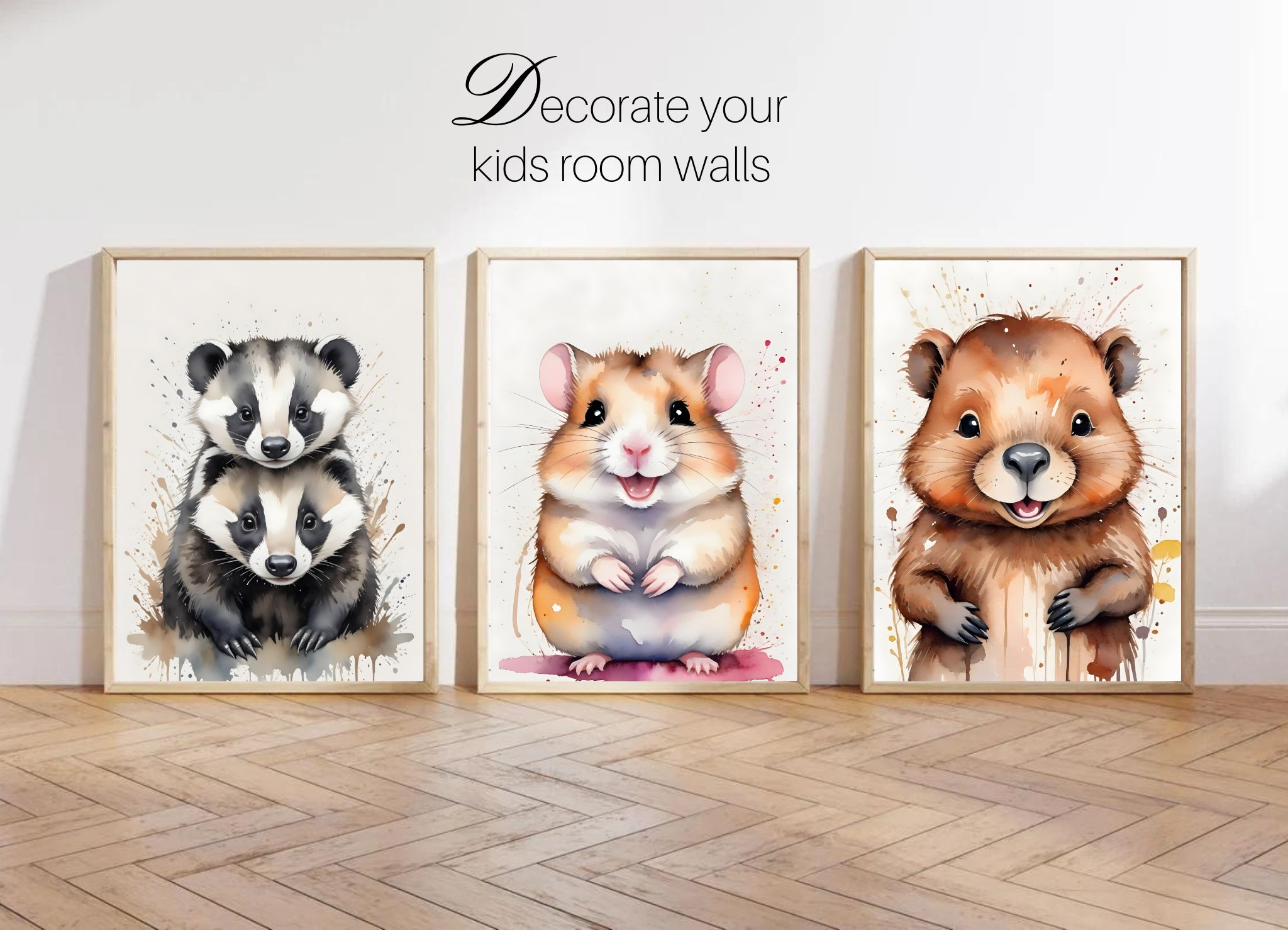 Playroom Kids Room Set of 3 Nursery Digital Prints Download