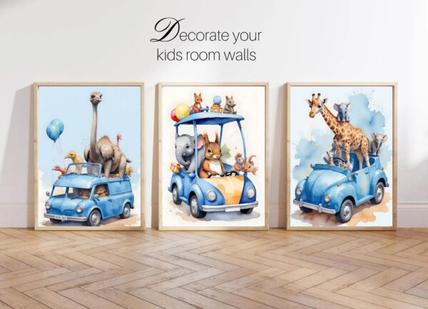 Kids Room Baby Nursery Wall Art Set Of 3 Digital Prints Download